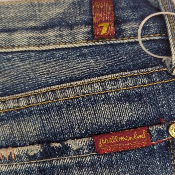 NWT 7 for All Mankind Bootcut Jeans Size 28 Inseam 33 - Picture 9 of 12